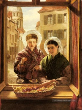 À ma fenêtre Boulogne victorien scène sociale William Powell Frith Peinture décoratif